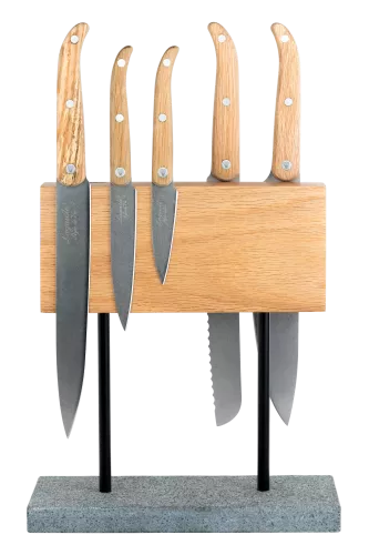 Style de Vie Style de Vie Magnetischer Messerblock aus Eiche mit Natursteinsockel (MagnEikSteen)