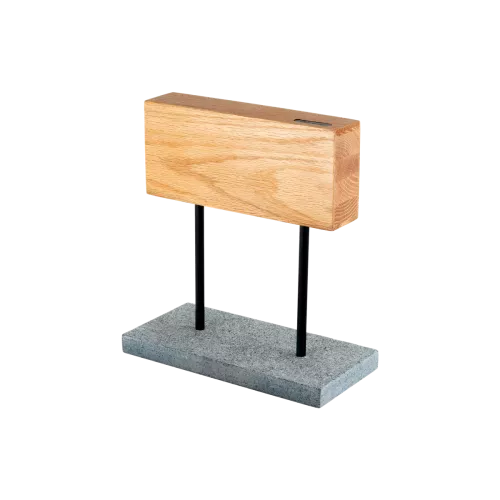 Style de Vie Style de Vie Magnetischer Messerblock aus Eiche mit Natursteinsockel (MagnEikSteen)