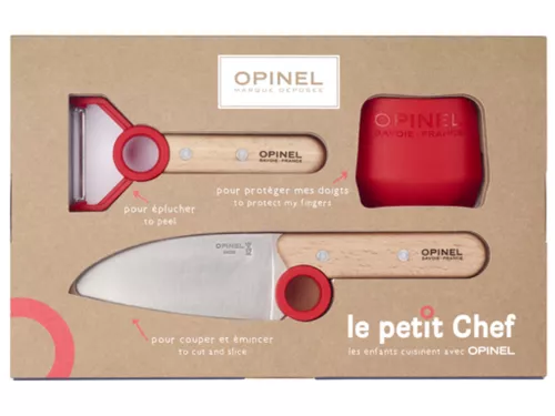 opinel Kinderküchenset Opinel Le Petit Chef 3-teilig Rot (30OP1746.3)