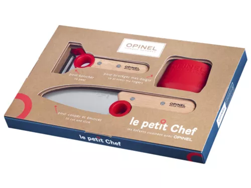 opinel Kinderküchenset Opinel Le Petit Chef 3-teilig Rot (30OP1746.3)