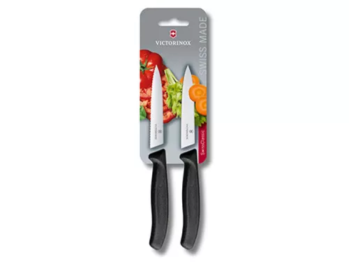 Victorinox Victorinox Büromesser spitz, glatt und gezahnt, Gelb, 10 cm, 2 Stück (3V6.7793B.2)