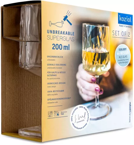 Koziol Koziol Superglas Club Nr. 09 Weinglas 200 ml 2er-Set (4416535)