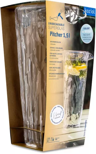 Koziol Koziol Superglas Club Pitcher Gießkanne 1,5 Liter (4687535)