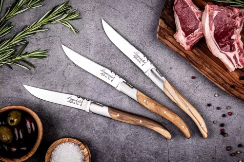 Laguiole Laguiole Style de Vie Luxury Line Steakmesser Olivenholz (6 Stück) (LuxSteakOlijf)