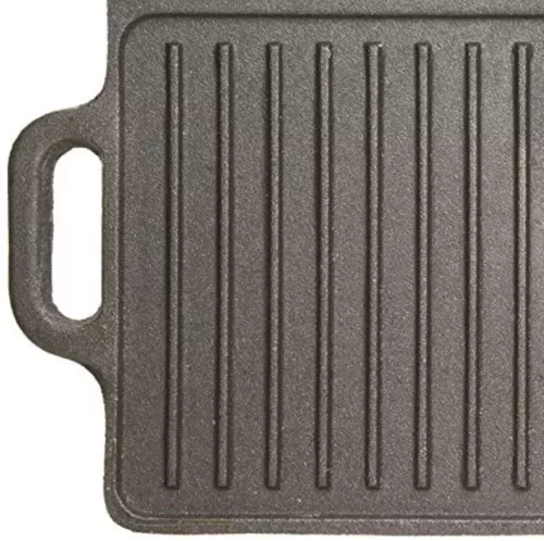 KitchenCraft Traeger Wende-Grillplatte aus Gusseisen (KCCIGRID)