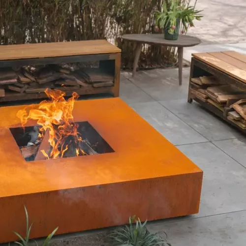 Forno Forno Quad Feuertisch 120x120x28 cm (VLS3)