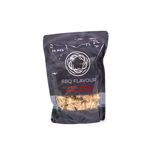 Holzwolle-Feueranzünder mit BBQ-Flavour
