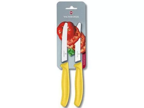 Victorinox Tomatenmesser, Tafelmesser, gezahnt, gelb, 2 Stück