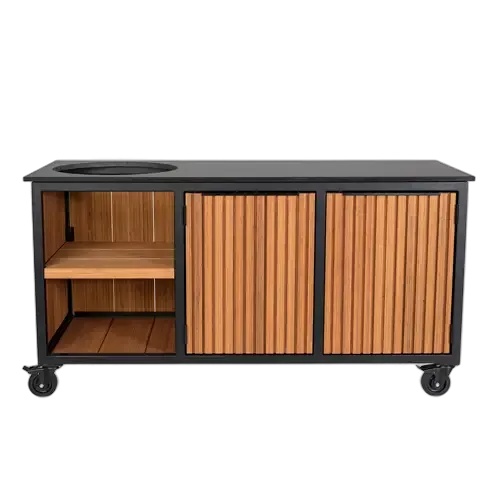 Fraaii Outdoor Kitchen Bambus Teaköl Rhombus Inferno