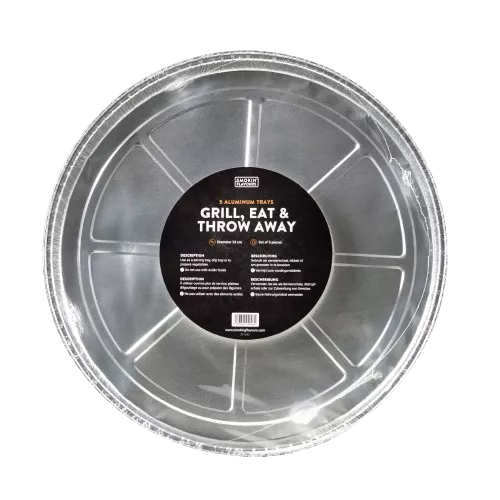 Smokin' Flavours Smokin' Flavors Aluminium-Tropfpfanne Rund 5 Stück ⌀ 33 cm (SF545)