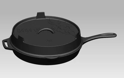 Valhal Outdoor Valhal Bratpfanne Gusseisendeckel ø 30 cm mit Grillmuster (VH.LID30)