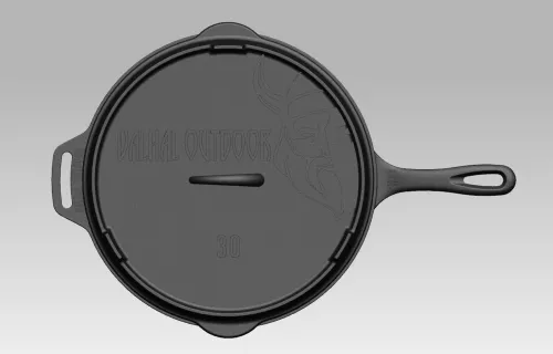 Valhal Outdoor Valhal Bratpfanne Gusseisendeckel ø 30 cm mit Grillmuster (VH.LID30)