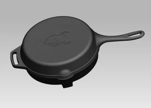 Valhal Outdoor Valhal Bratpfanne Gusseisendeckel ø 25 cm mit Grillmuster (VH.LID25)