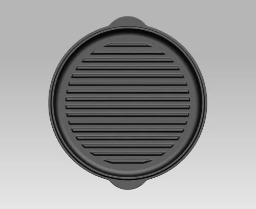 Valhal Outdoor Valhal Bratpfanne Gusseisendeckel ø 25 cm mit Grillmuster (VH.LID25)
