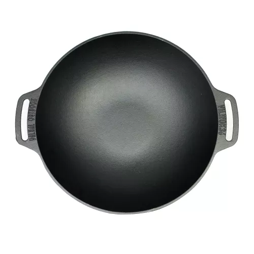 Valhal Outdoor Valhal Wokpfanne Gusseisen mit Griffen 36 cm (VH.WOK36)