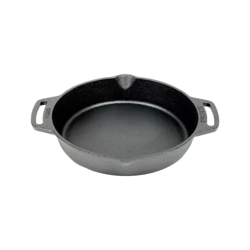 Valhal Outdoor Valhal-Pfanne aus Gusseisen mit Griffen, 25 cm (VH25H)