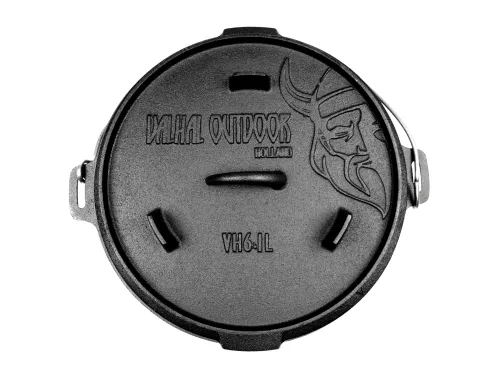 Valhal Outdoor Valhal Dutch Oven Kasserolle aus Gusseisen, 6,1 Liter (VH6.1L)