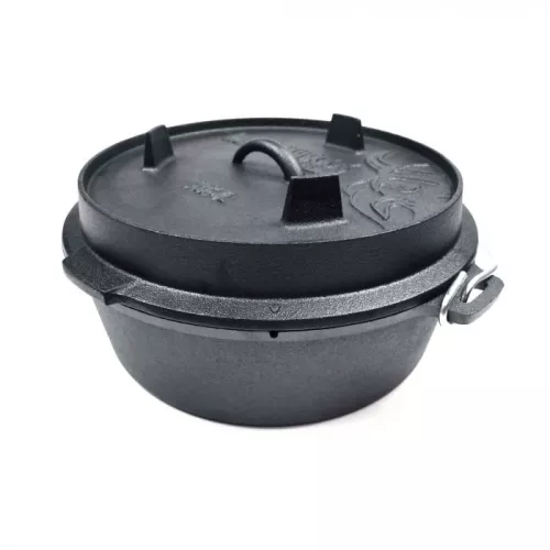 Valhal Outdoor Valhal Dutch Oven Kasserolle aus Gusseisen, 6,1 Liter (VH6.1L)