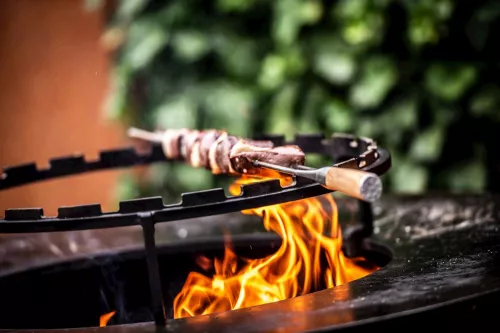 Forged Geschmiedeter Churrasco-Olivengabelspieß 70 cm (OLSkewF70)