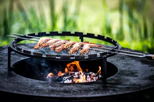Forged Geschmiedeter Churrasco-Olivengabelspieß 60 cm (OLSkewF60)