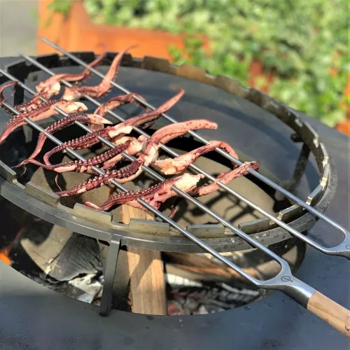 Forged Geschmiedeter Churrasco-Olivengabelspieß 50 cm (OLSkewF50)