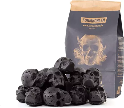 Formkohlen Totenköpfe Tasche 15 Stück (10-002-GER)