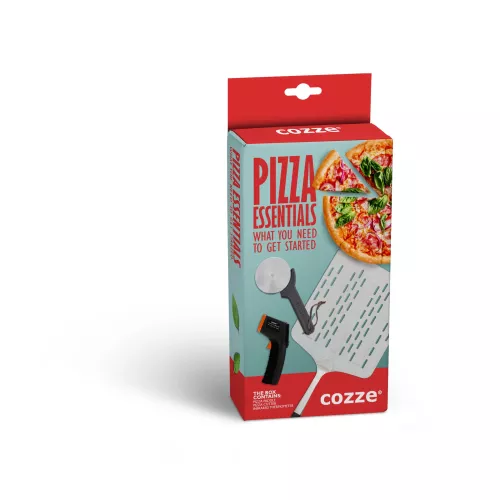 Cozze Cozze Geschenkset Pizzaschaufel, -schneider und -thermometer (90380)